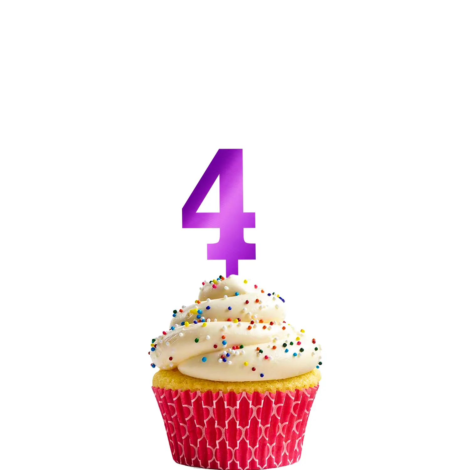 MIRROR PURPLE ACRYLIC MINI NUMBER TOPPER 4