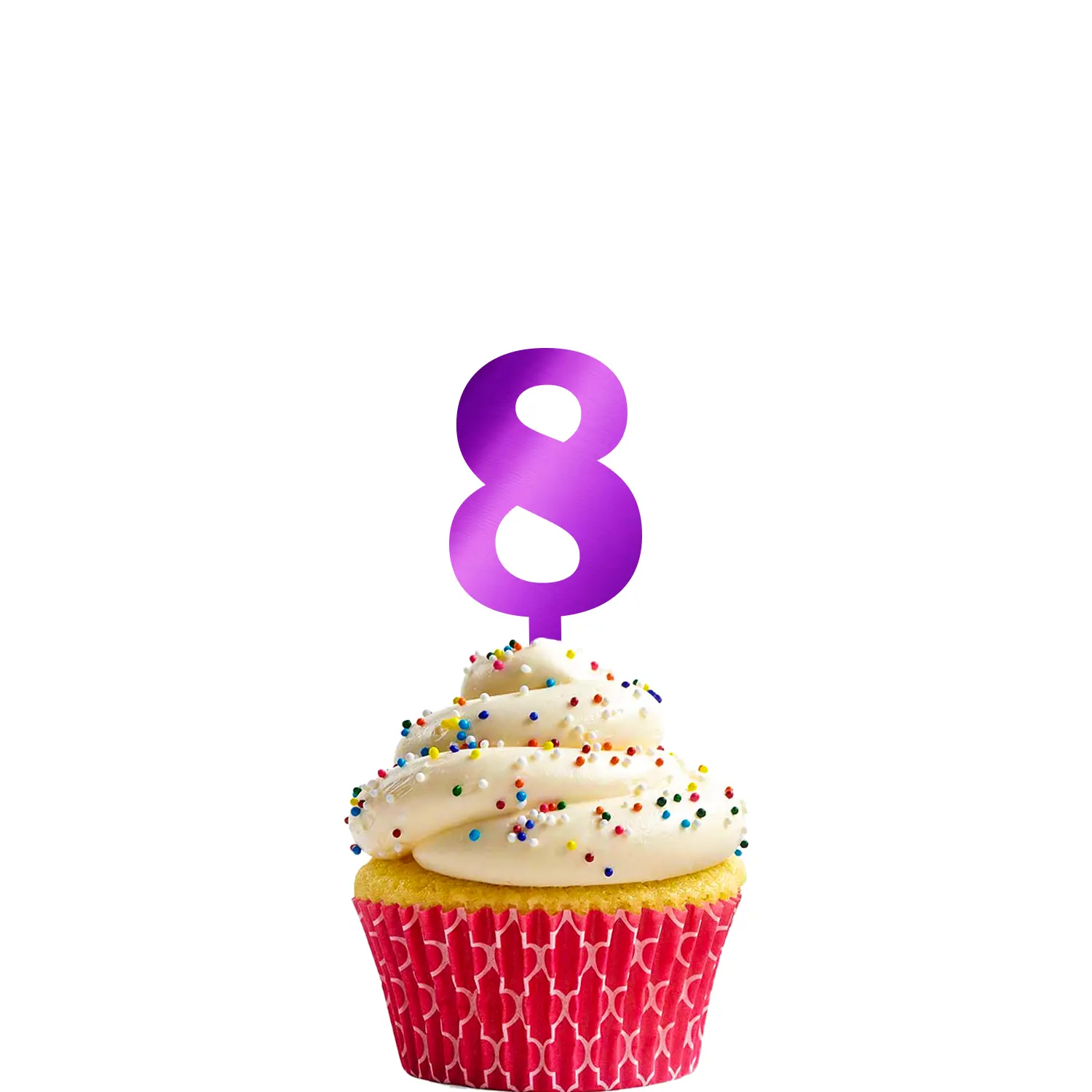 MIRROR PURPLE ACRYLIC MINI NUMBER TOPPER 8
