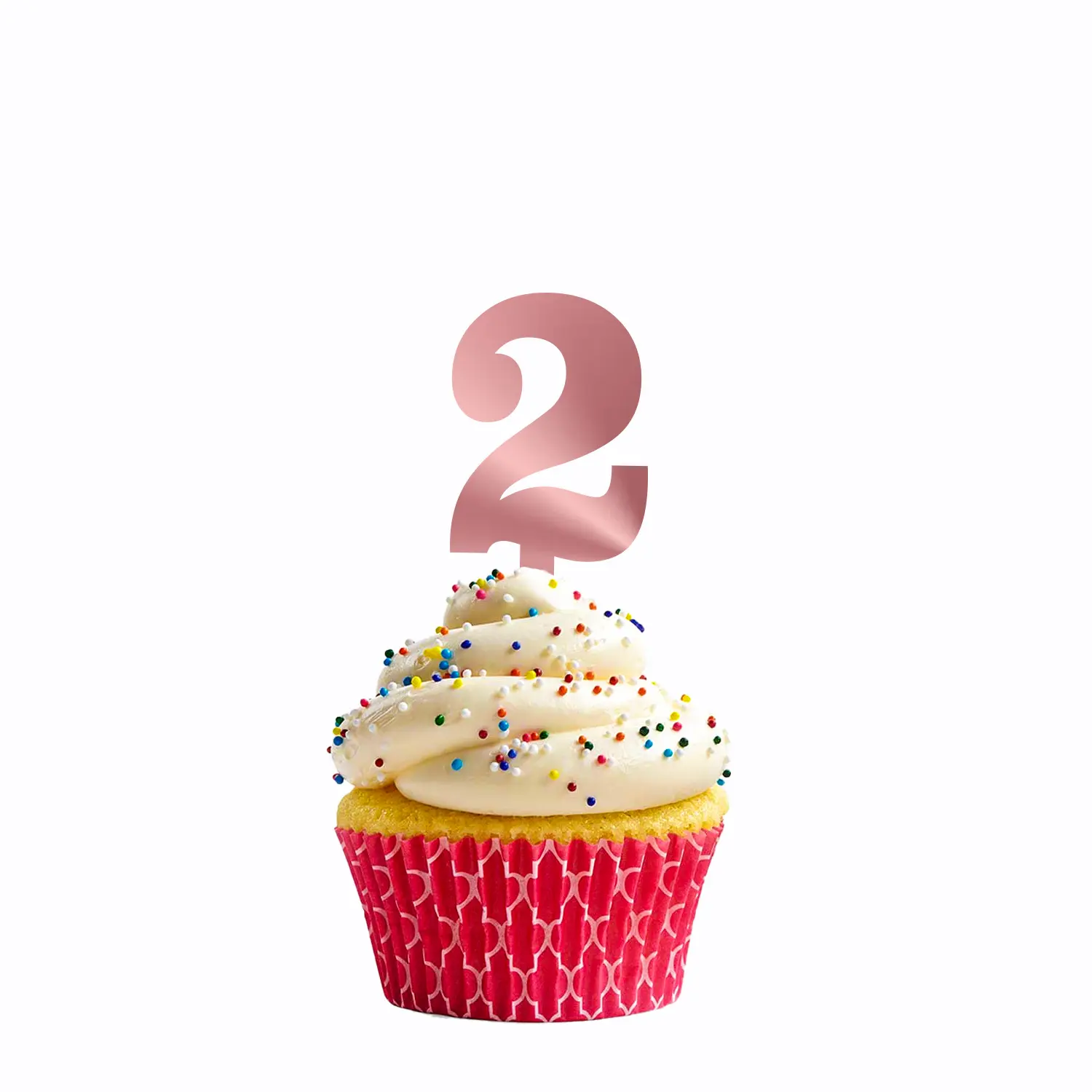 MIRROR ROSE GOLD MINI NUMBER TOPPER 2