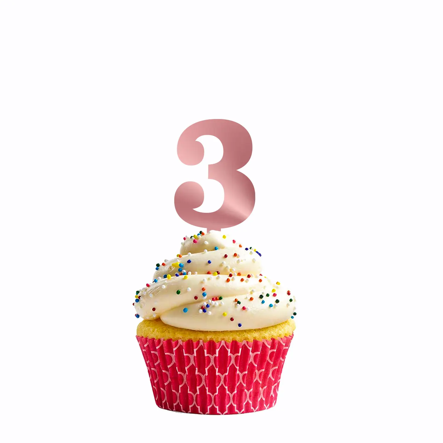 MIRROR ROSE GOLD MINI NUMBER TOPPER 3