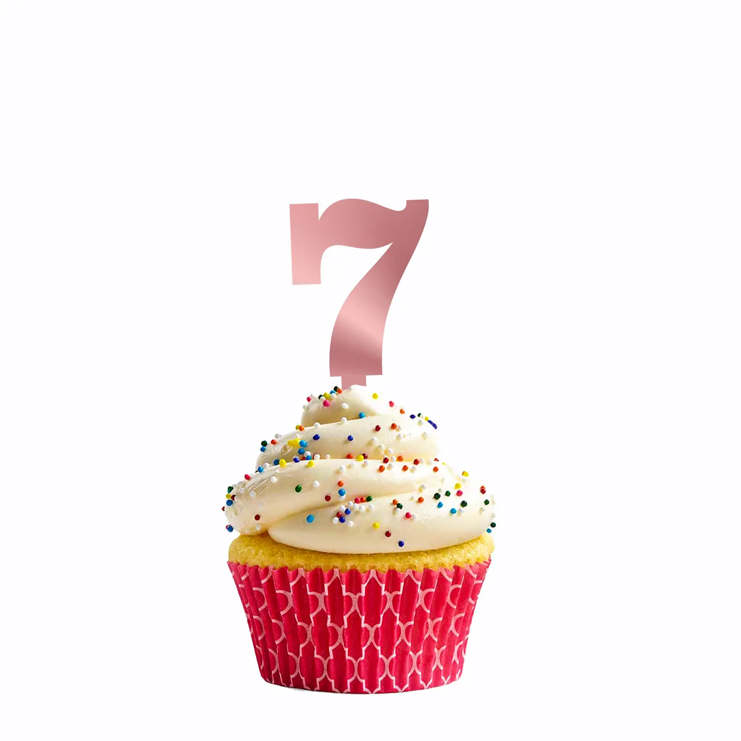 MIRROR ROSE GOLD MINI NUMBER TOPPER 7