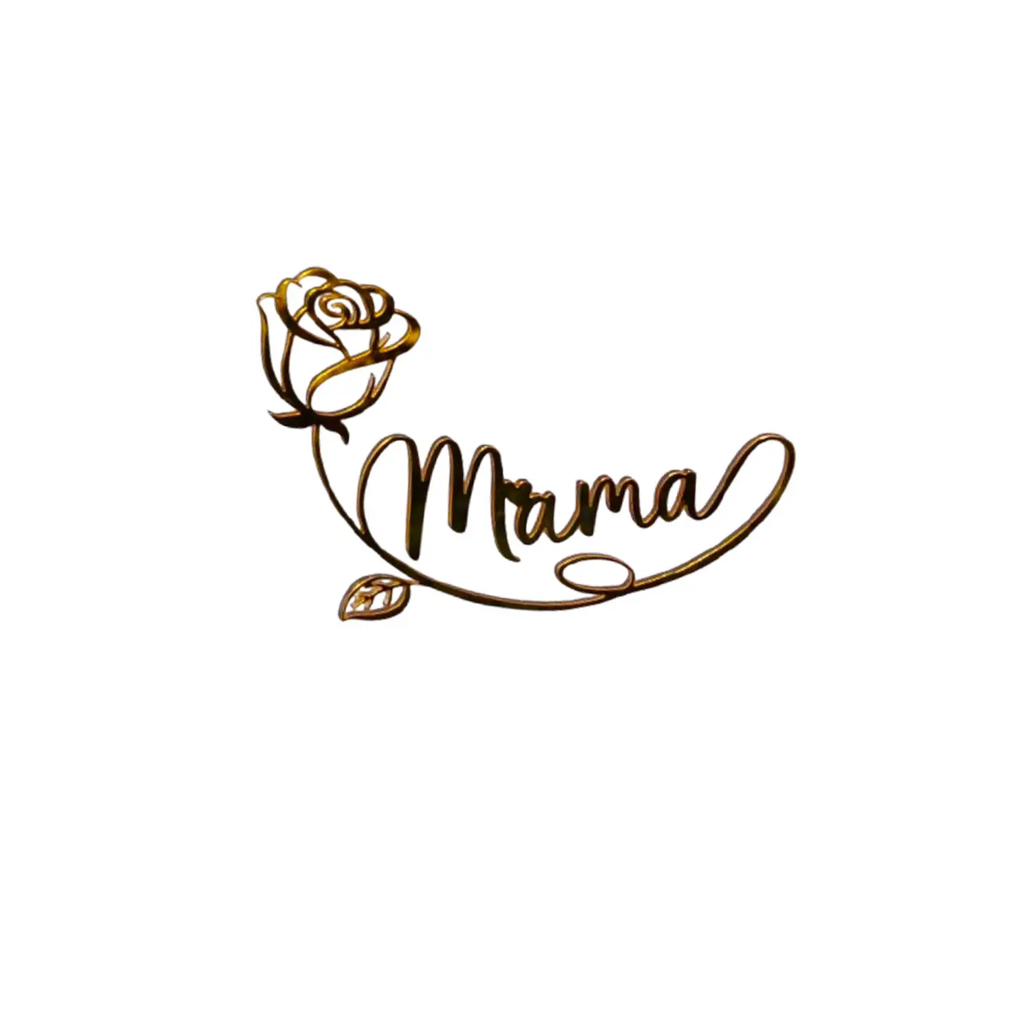 GOLD MIRROR ACRYLIC MOTHERS DAY TOPPER