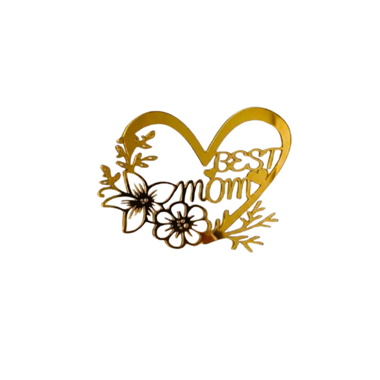 GOLD MIRROR ACRYLIC MOTHERS DAY TOPPER