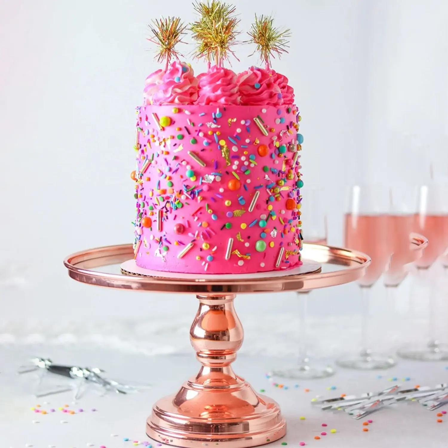 PASTEL METALLIC RODS, MULTICOLOURED SPRINKLES 15GMS