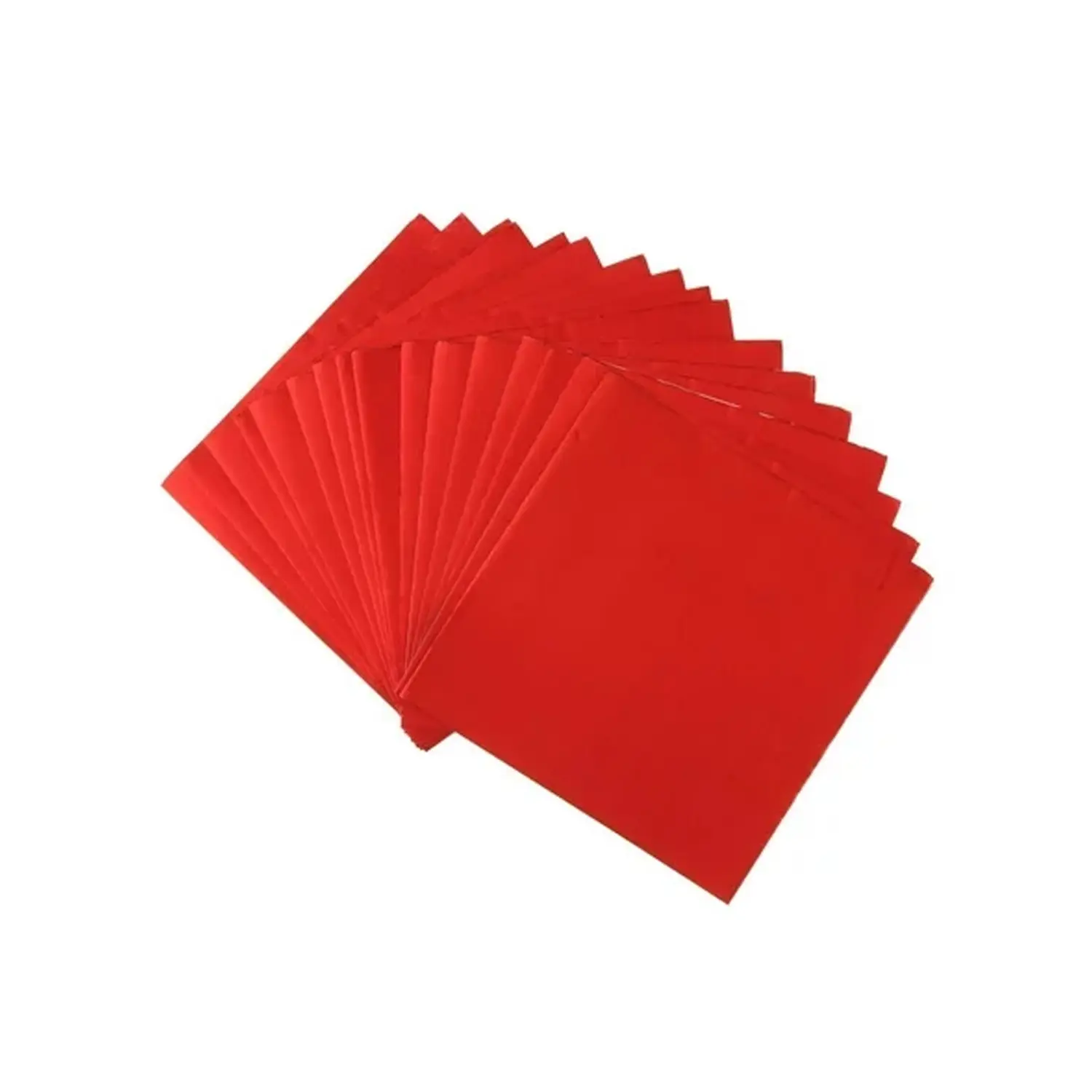 RED CHOCOLATE WRAPPERS 10X10CM 100PCS