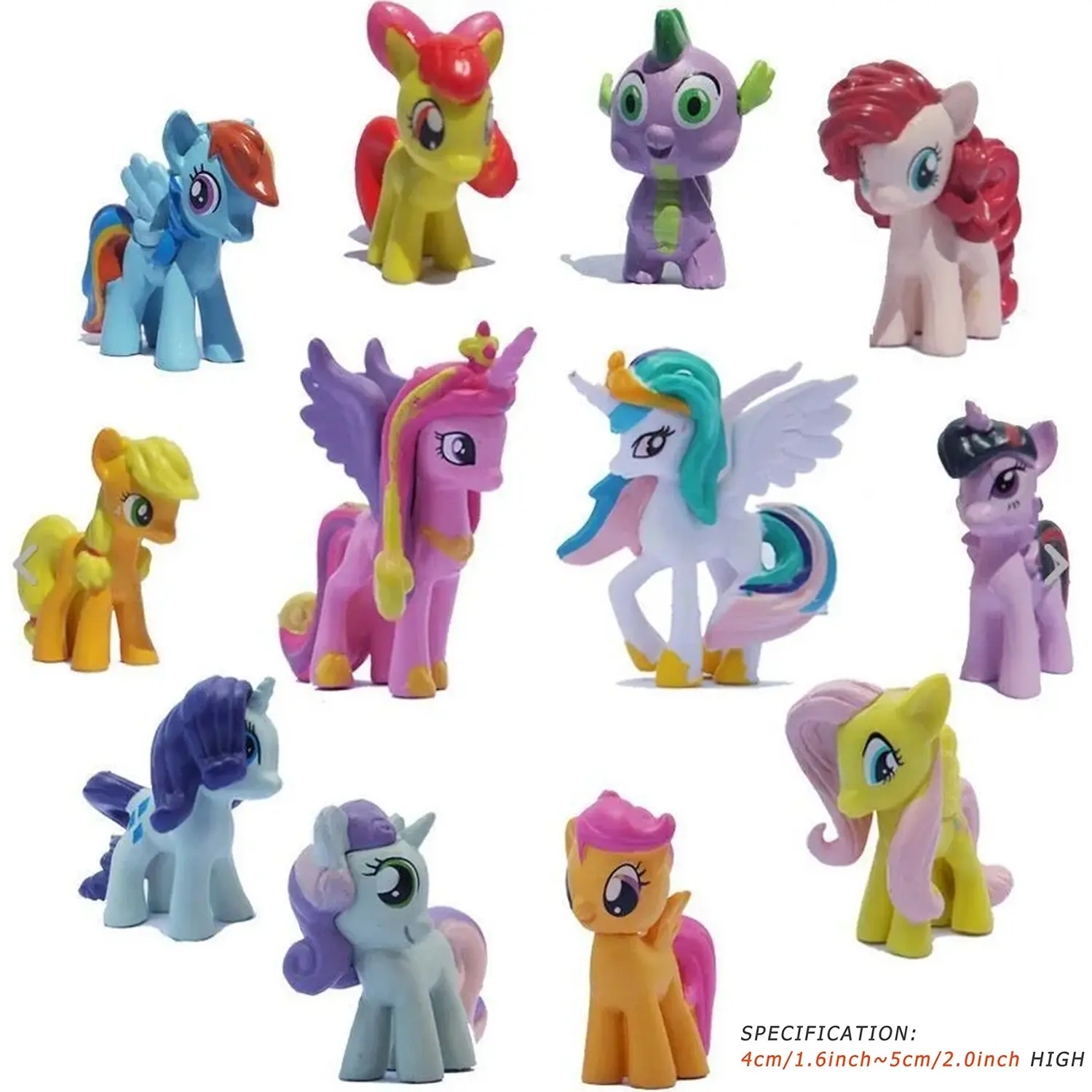 SET OF 12 LITTLE PONY TOPPERS