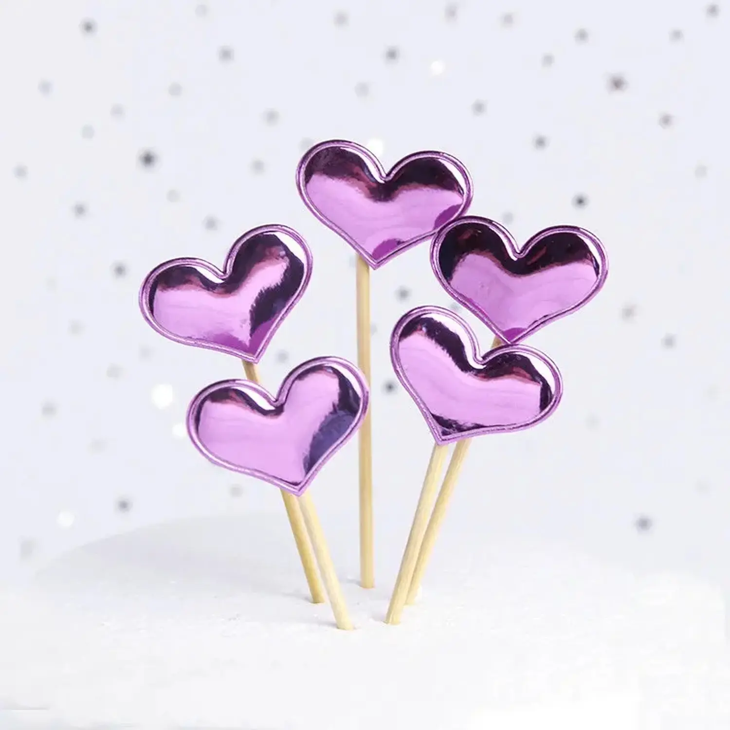 SET OF 5 PURPLE HEART TOPPERS