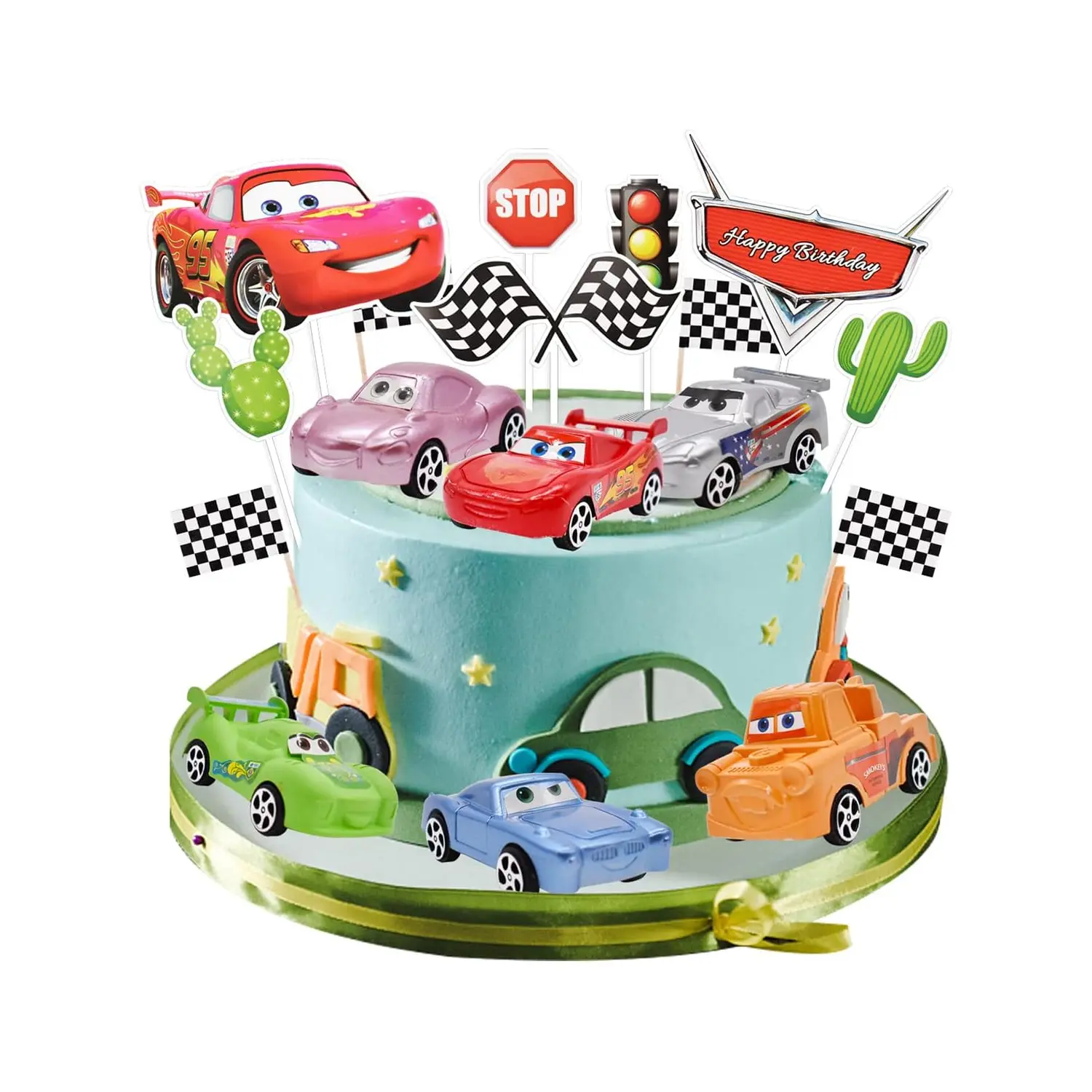 SET OF 8 MCQUEEN CAR TOPPERS