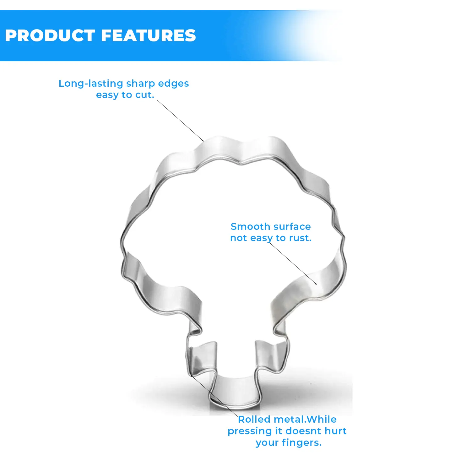 STAINLESS STEEL FLOWER BOUQUET COOKIE CUTTER