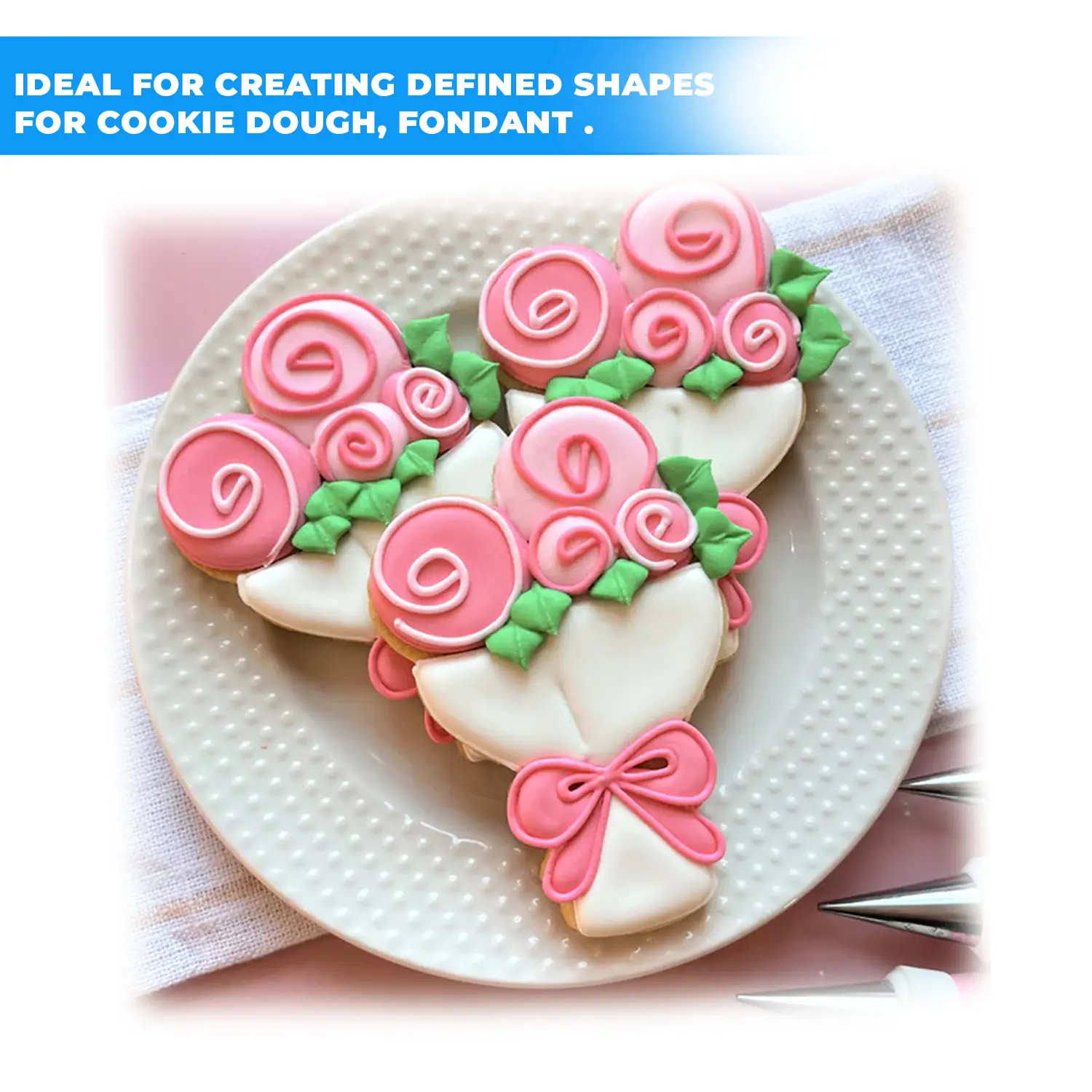 STAINLESS STEEL FLOWER BOUQUET COOKIE CUTTER