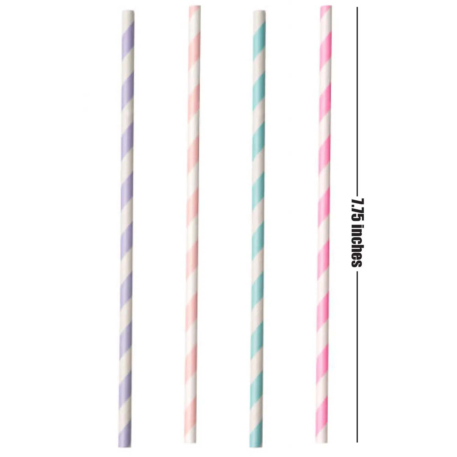 STRIPED PAPER STRAWS 100PCS