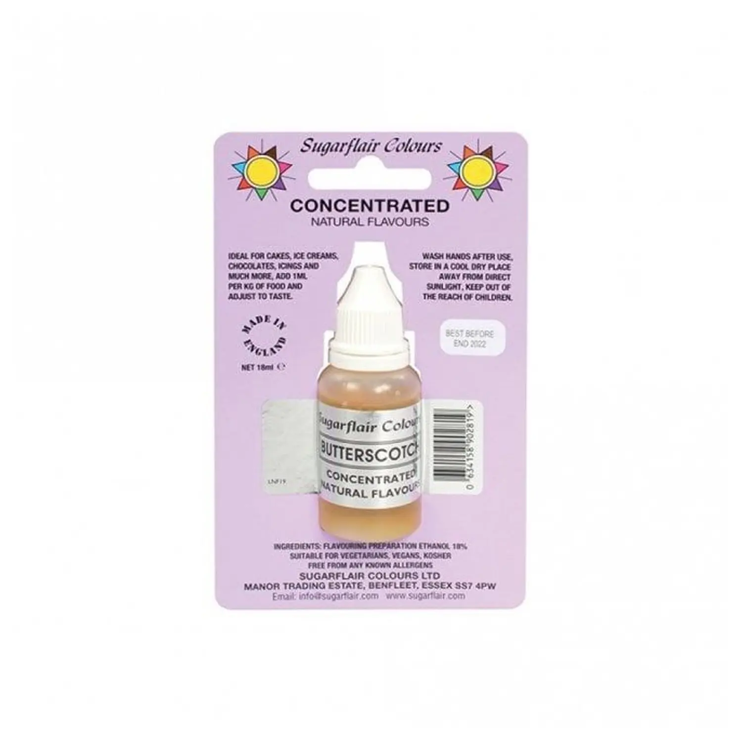 SUGARFLAIR BUTTERSCOTCH NATURAL FLAVOR 18G