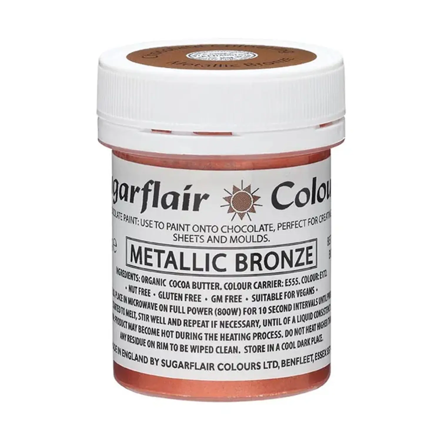 SUGARFLAIR METALLIC BRONZE CHOCOLATE PAINT 35GMS