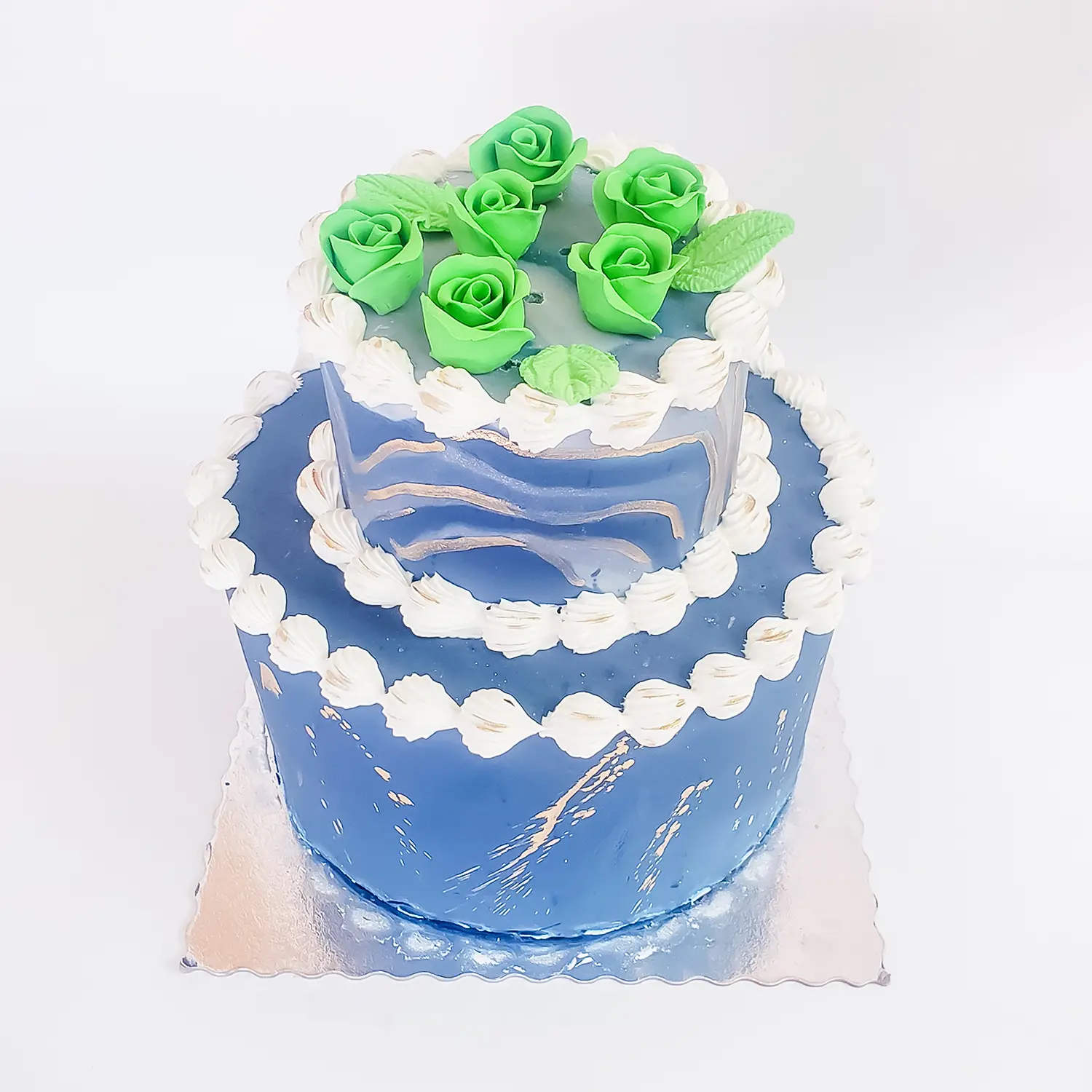 SUPER CAKES SMALL ROSE FLOWERS EMERALD GREEN