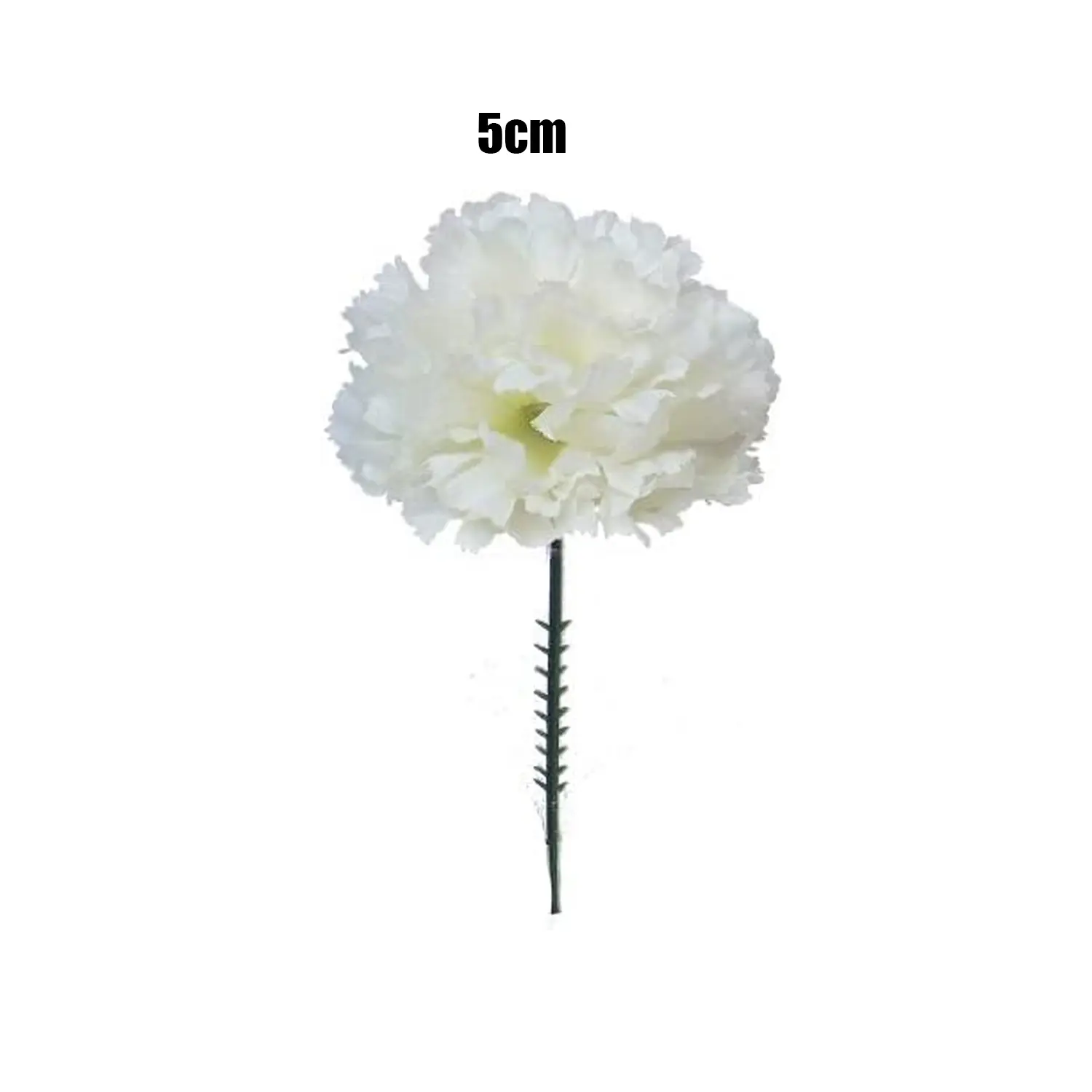 WHITE CARNATION ARTIFICIAL FLOWER 5CM