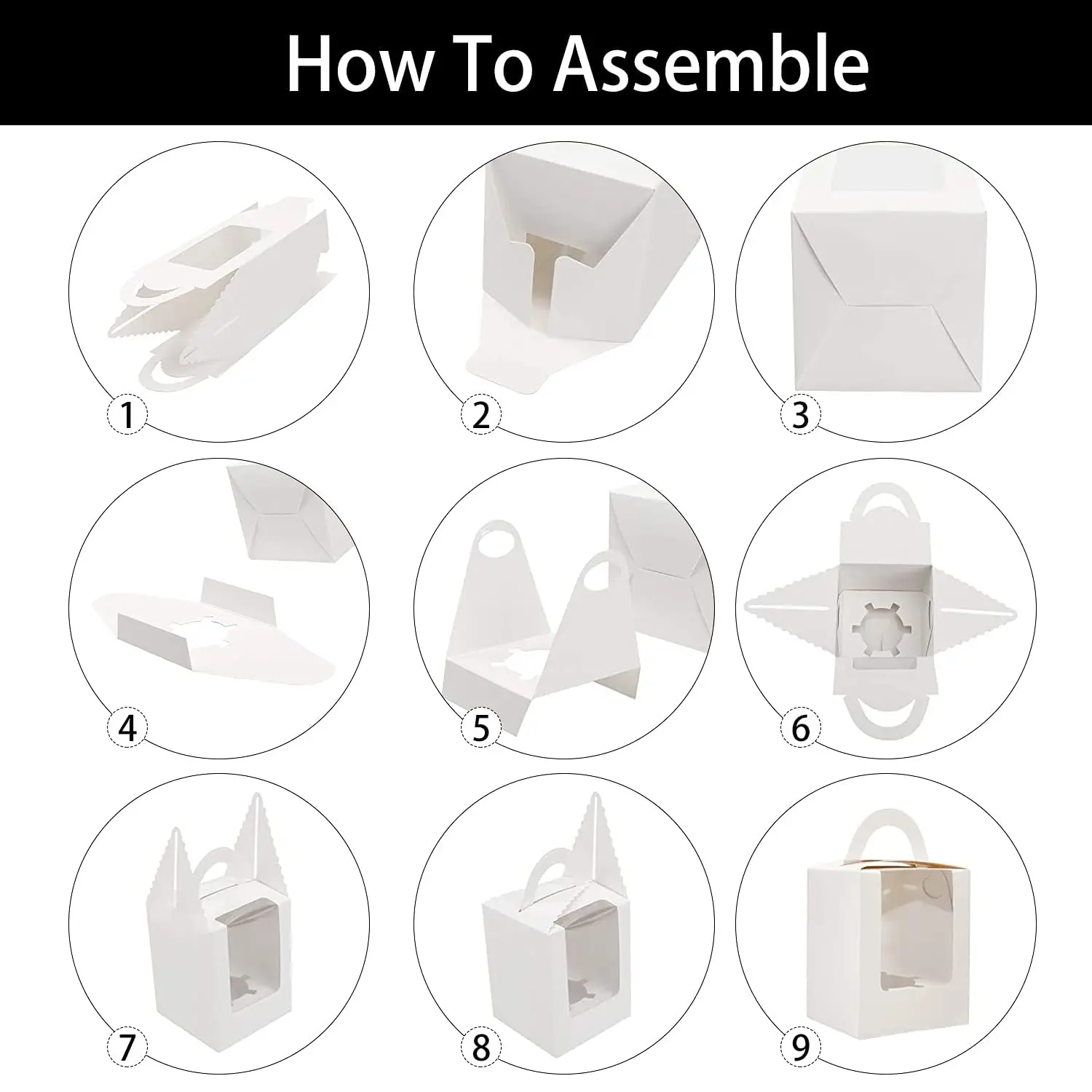 WHITE CUPCAKE BOX