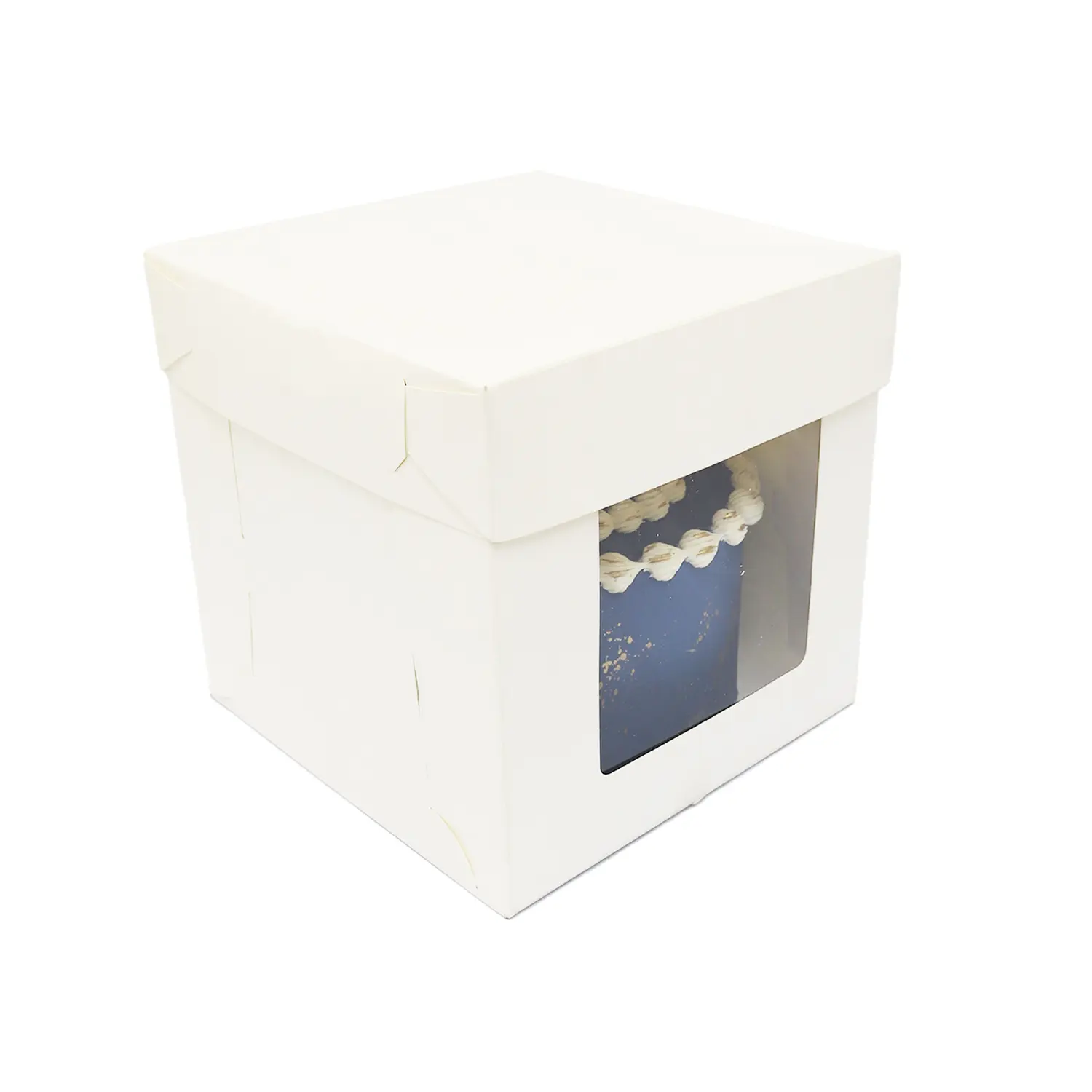 SQUARE WHITE 2KG 12 x 12 x 12 INCHES WINDOW CAKE BOX