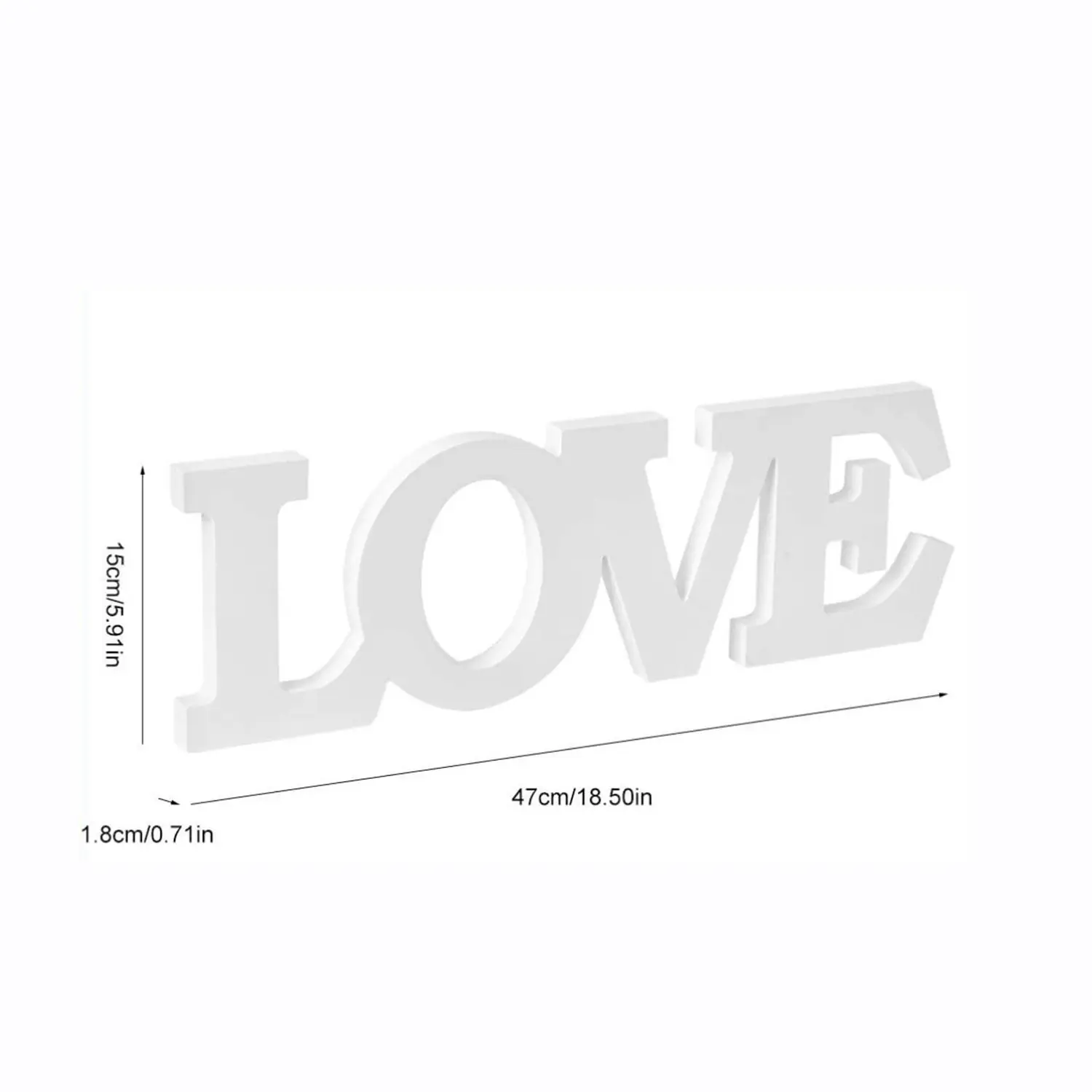 WOOD TABLE TOPPER LOVE