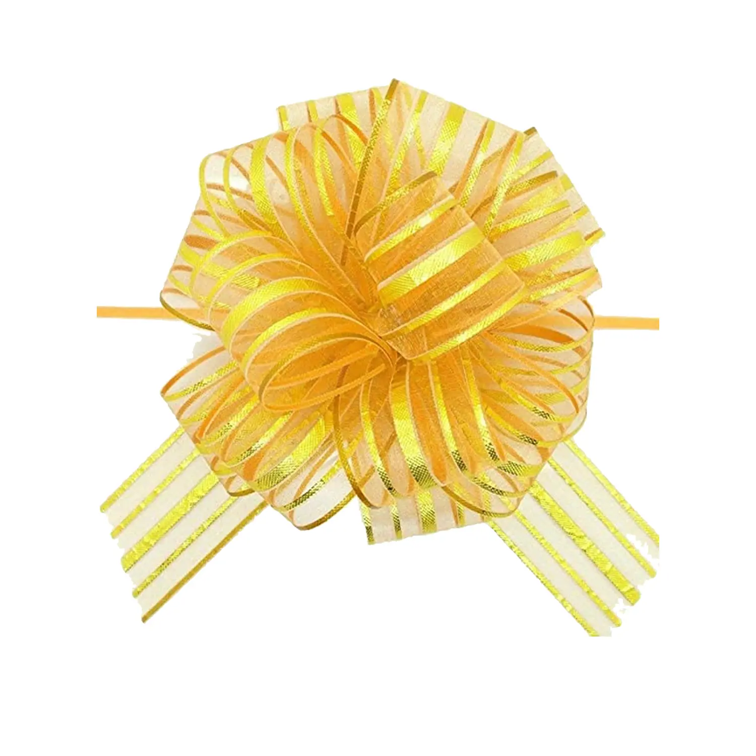 YELLOW ORGANZA PULL FLOWER RIBBON