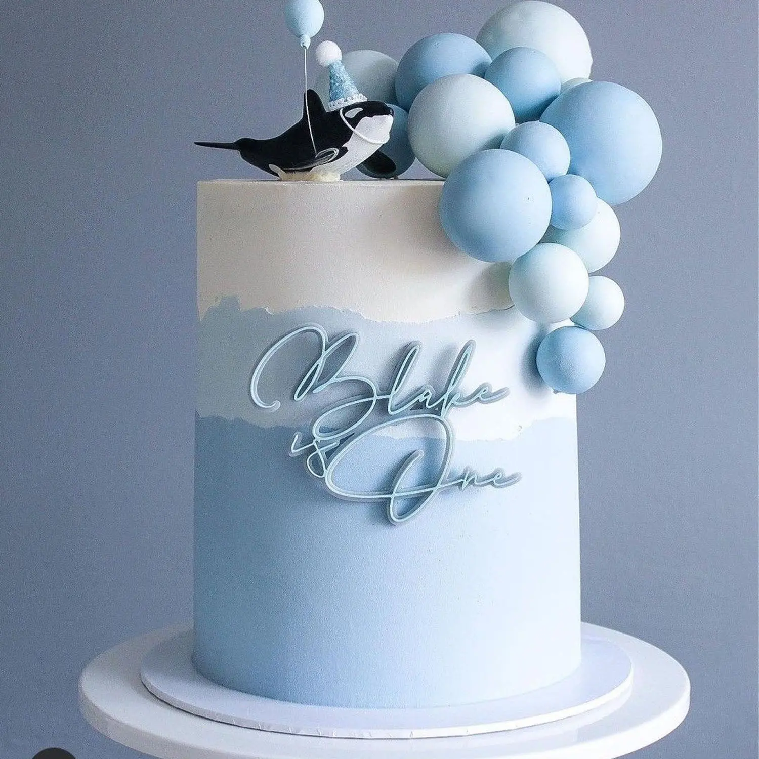 10PCS BLUE SPHERE CAKE TOPPER