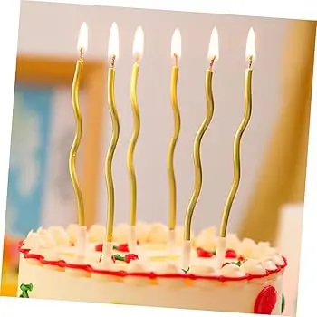 Gold Twisty Birthday Candles