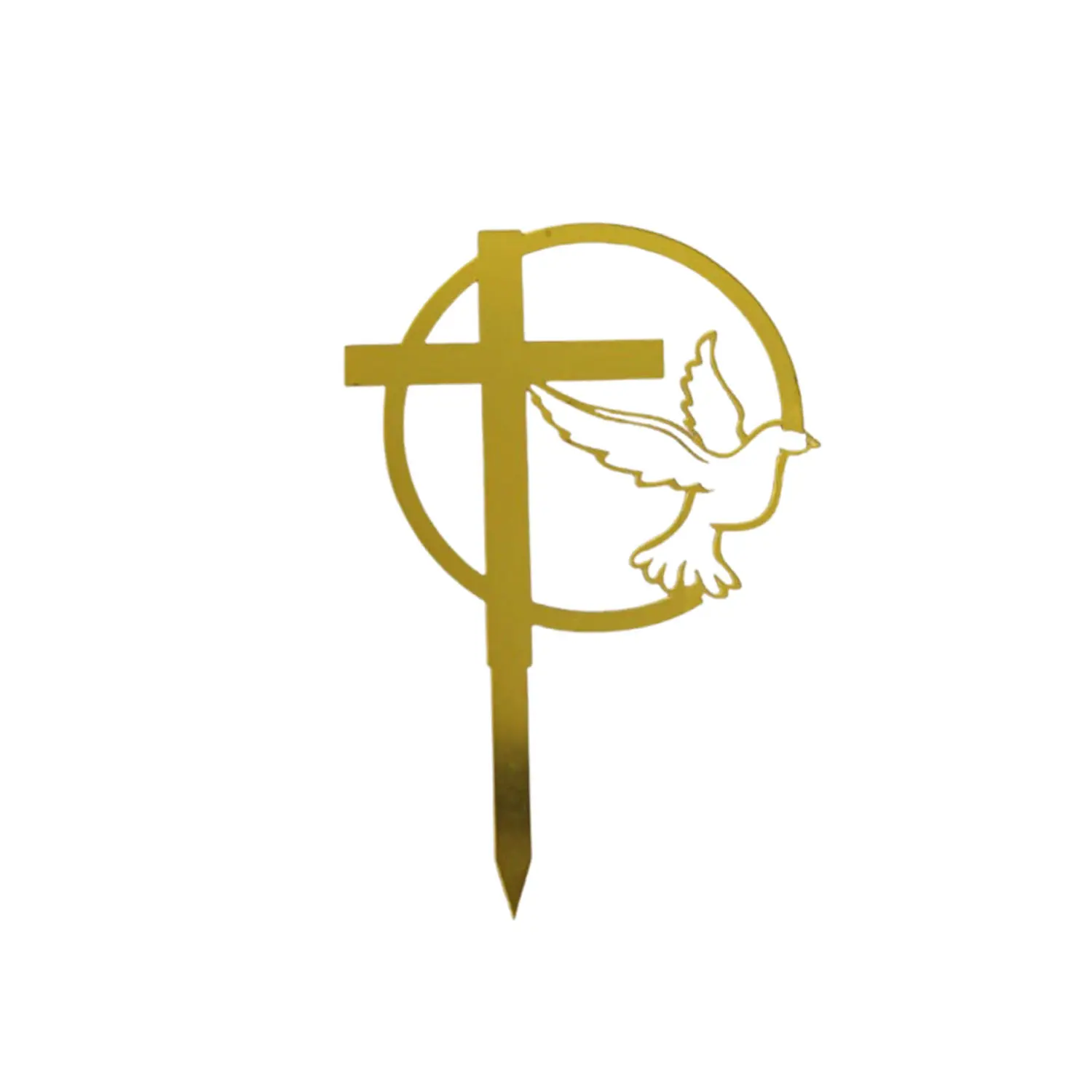 GOLD MIRROR ACRYLIC CHRISTENING DAY TOPPER NO 01