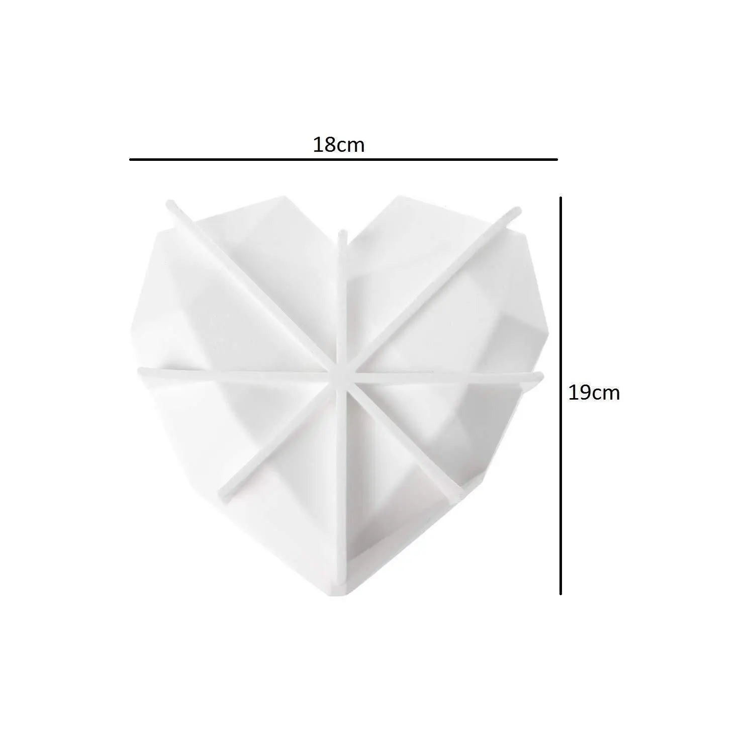 DIAMOND HEART SHAPE SILICON BAKING MOLD