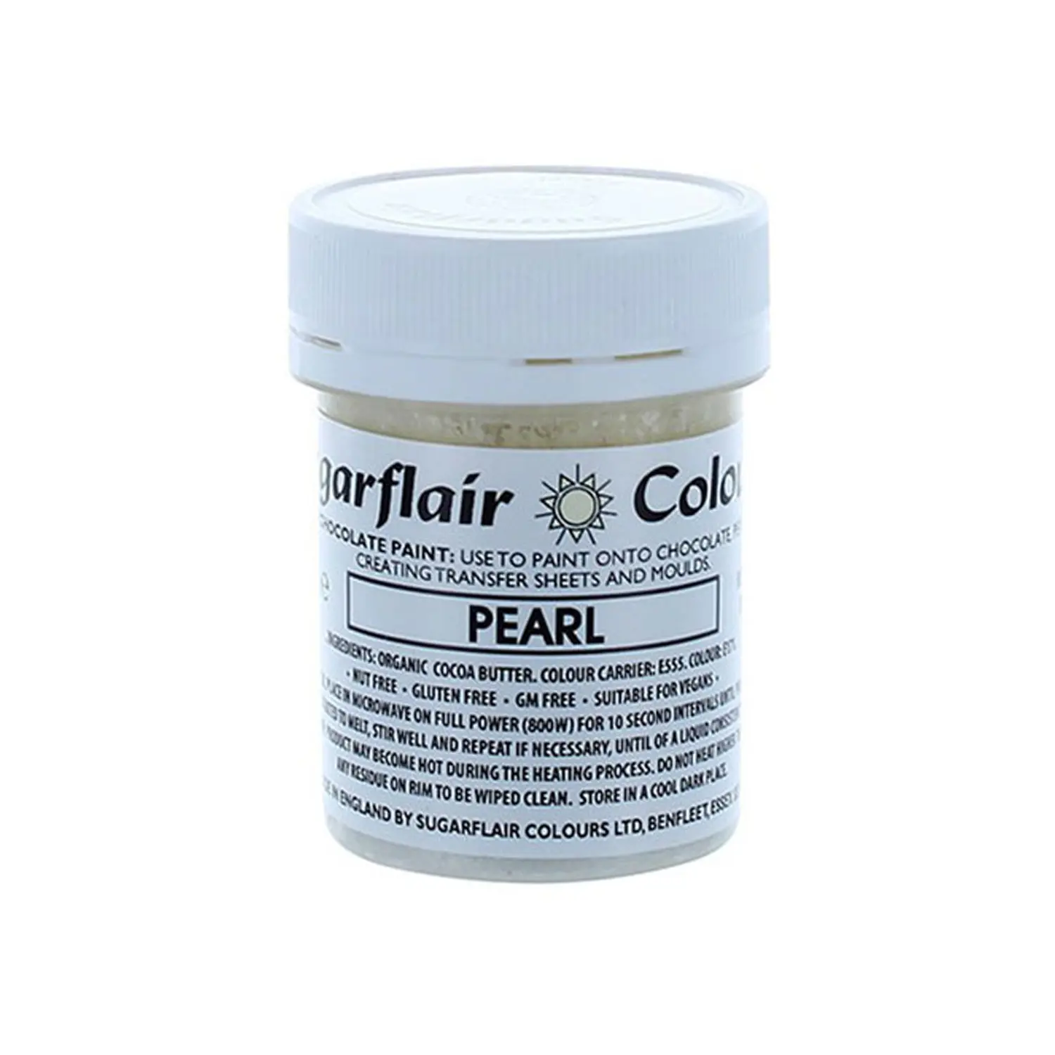 SUGARFLAIR PEARL WHITE CHOCOLATE PAINT 35GMS